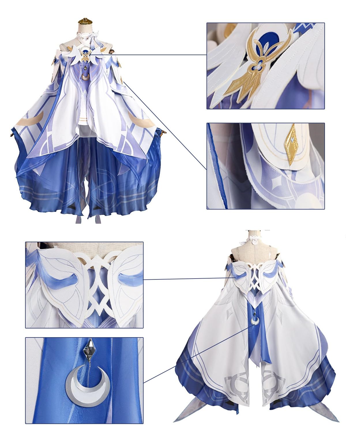 Amazon.co.jp: [神併良品] コロンビアーナ コスプレ ウィッグ付き 原神
