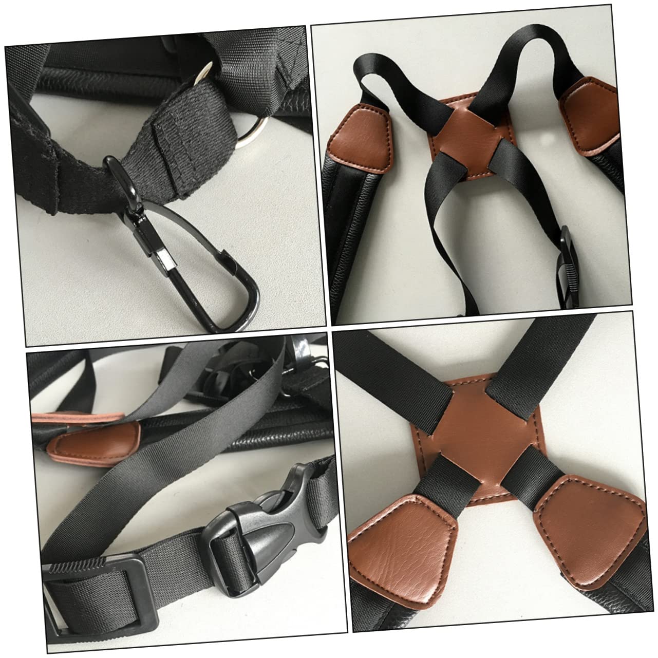 Abaodam 2pezzi Cintura Per Saxofono Con Doppia Spalla Comodo Per Adulto e Design Ergonomico Per Evitare Dolori Materiali Resistenti e Sicuri