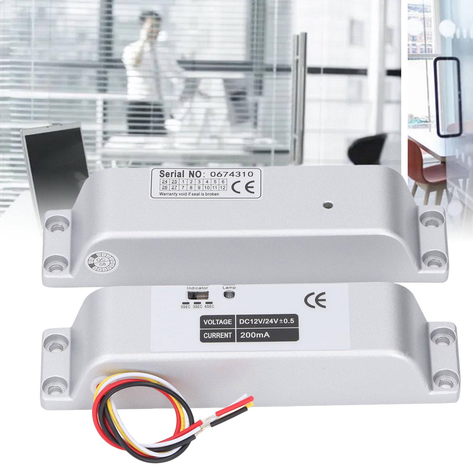 Bolla de Pernos de Caída Eléctrica, CC de 12v 24 V Fail Caferes Modo NC Bloqueo de Puerta Electrónica Puerta de Seguridad de Control de Acceso Puerta de Seguridad con Láminas de