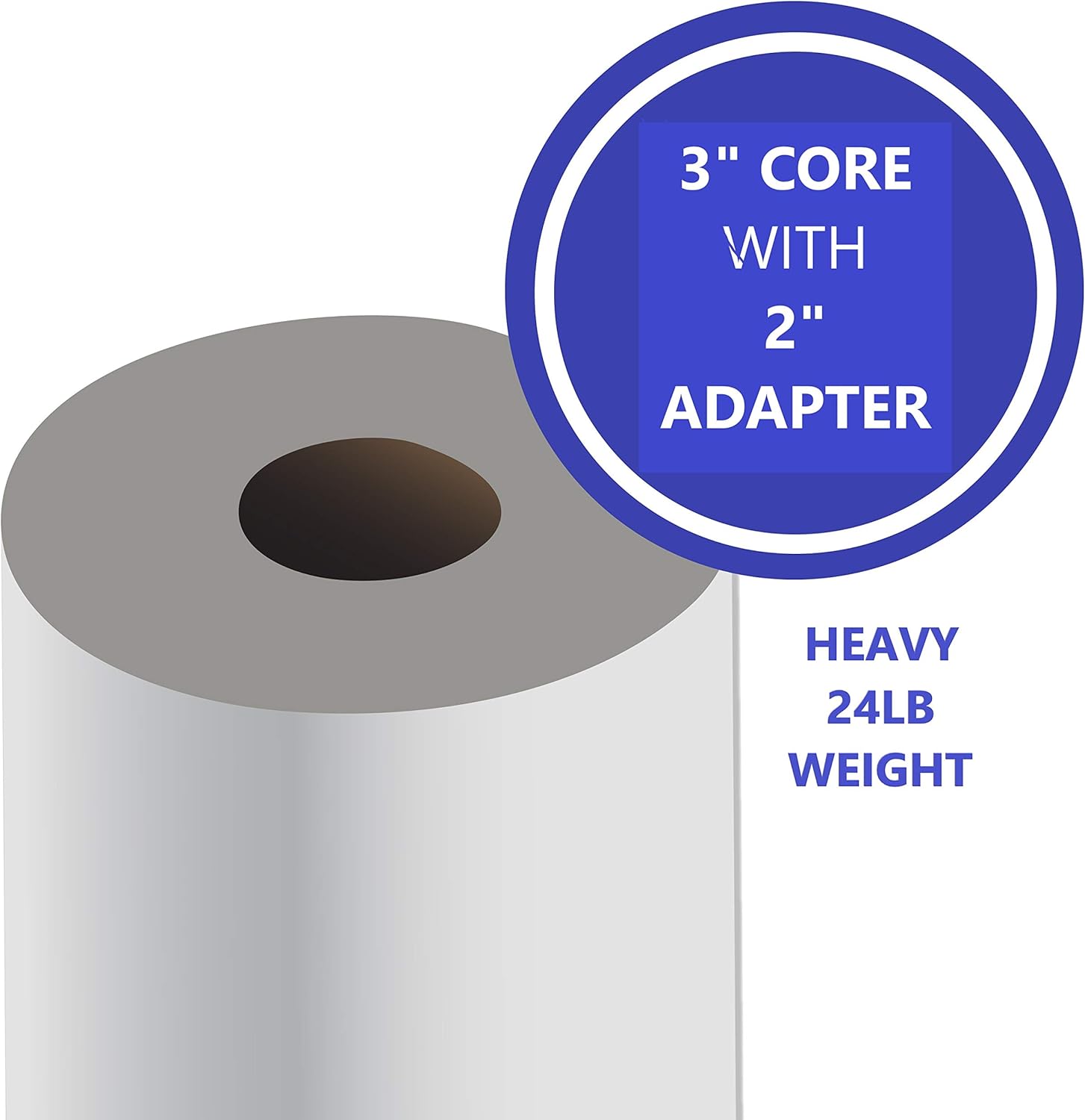 Alliance Wide Format Paper 30" x 150' High Resolution Coated Bond Inkjet 24lb 3"core with a 2” adapter. For Aqueous Latex Printers, 1 roll/carton