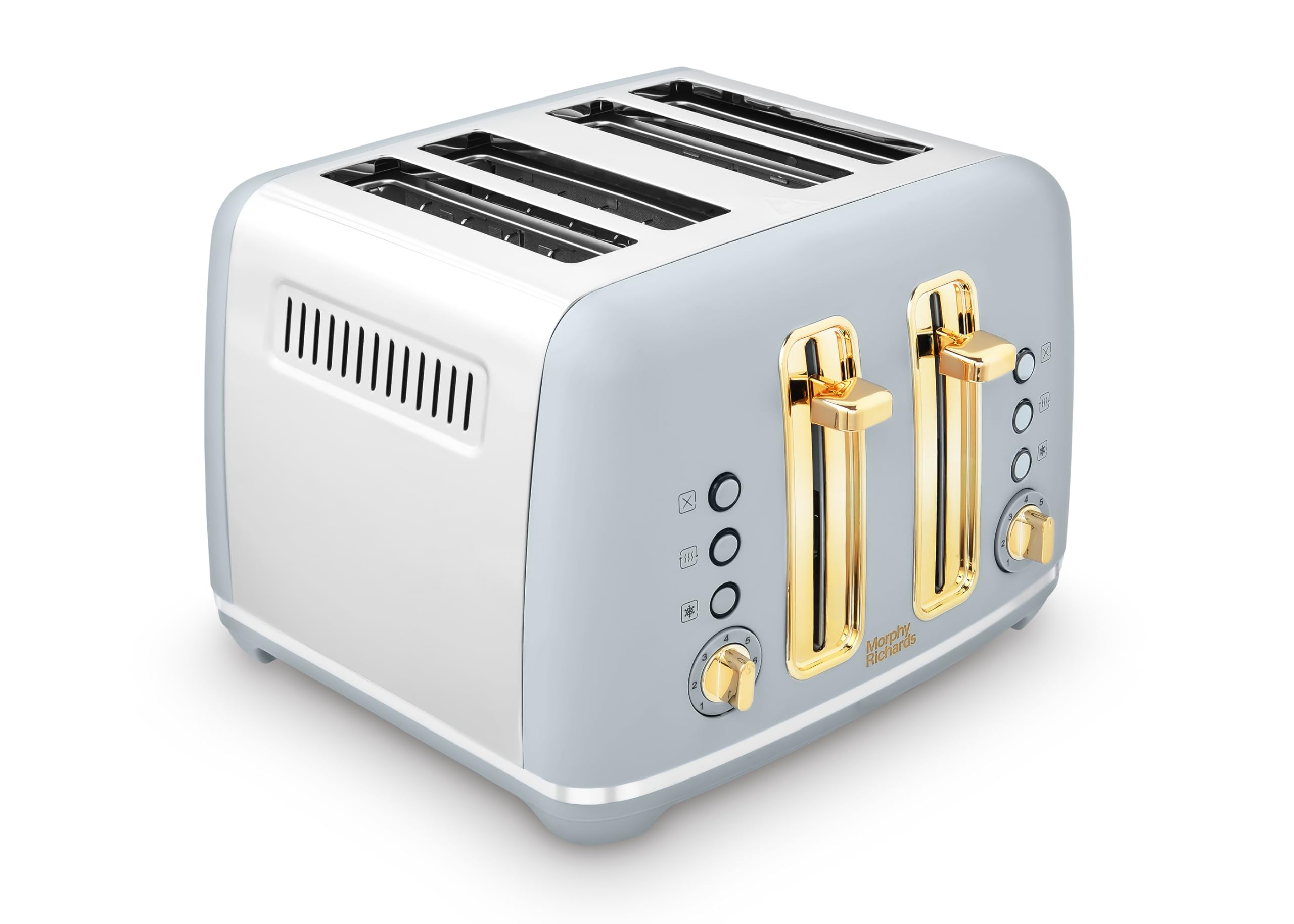 Morphy Richards Morphy Richards Accents 4 Slice Toaster, Soft Gold Collection, Variable Browning, Removable Crumb Tray, Cord Storage, Non-slip,