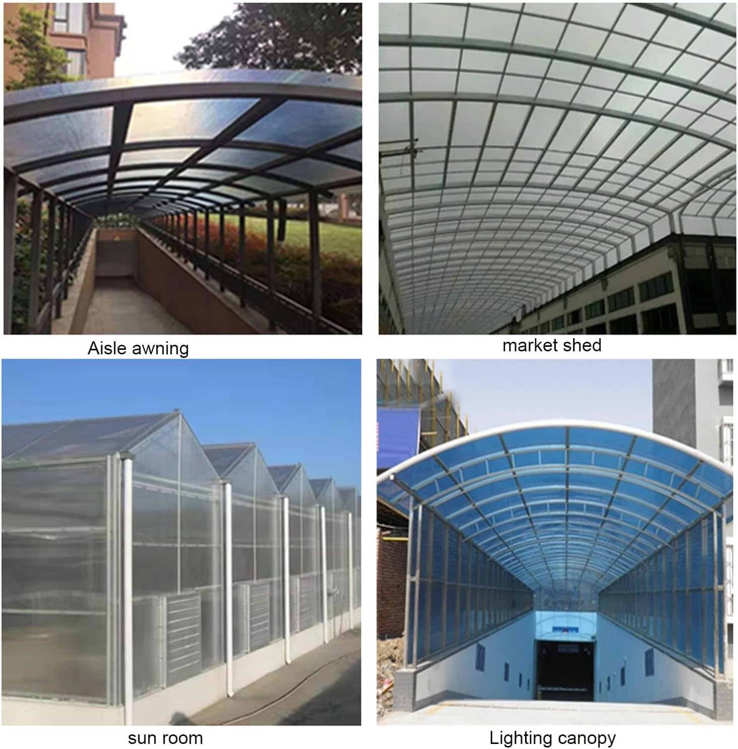 Polycarbonate Roofing Sheet Clear Greenhouse Replacement Shed Panel,Glass Fiber Insulatio Sunshine Board,Rainproof Roof Cover,for Outdoor Canopy Carport Cold Frame,Transparent,1.2mm,0.5-0.9m,16-30m(0.