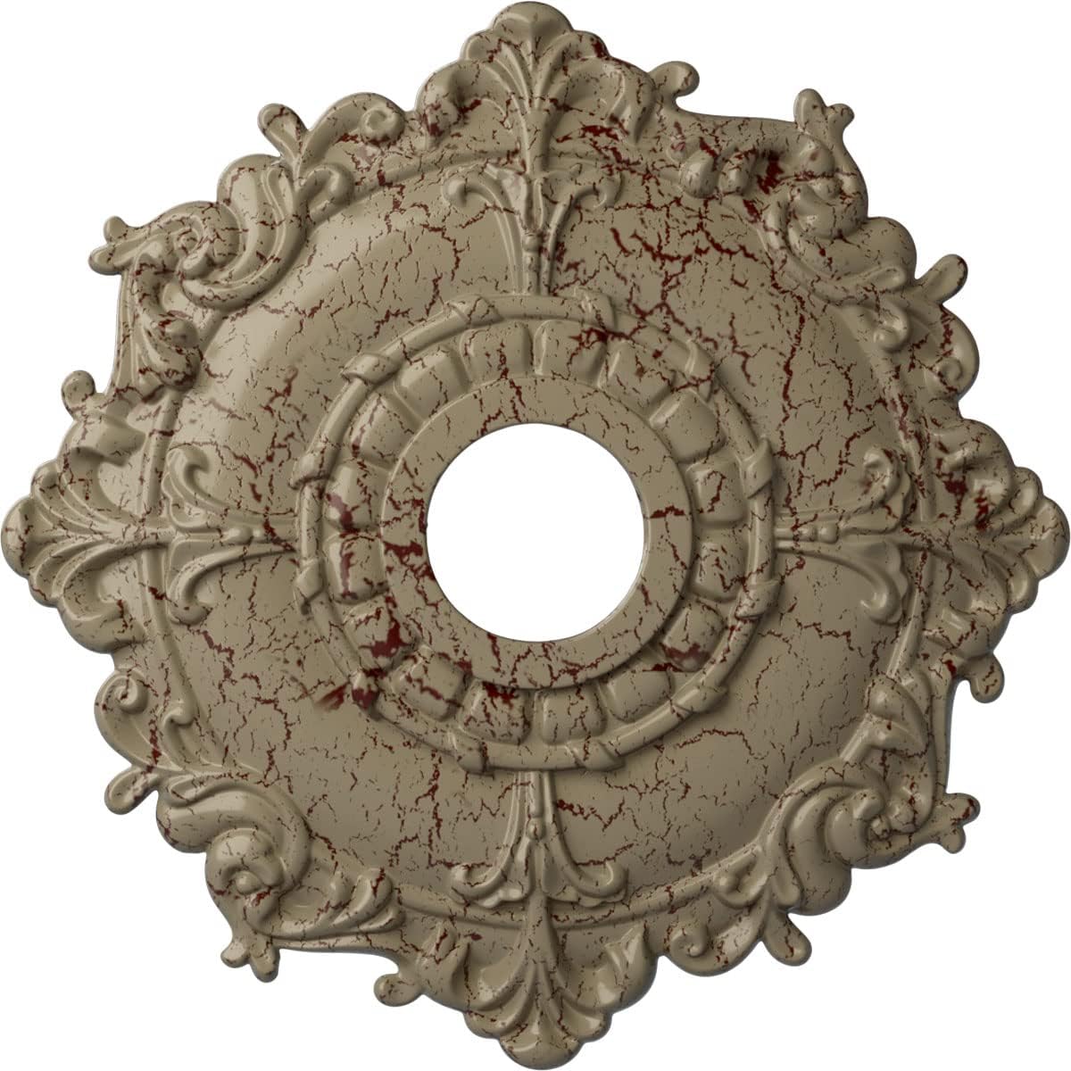 Ekena Millwork CM18RLGDC Riley Ceiling Medallion, Gobi Desert Crackle