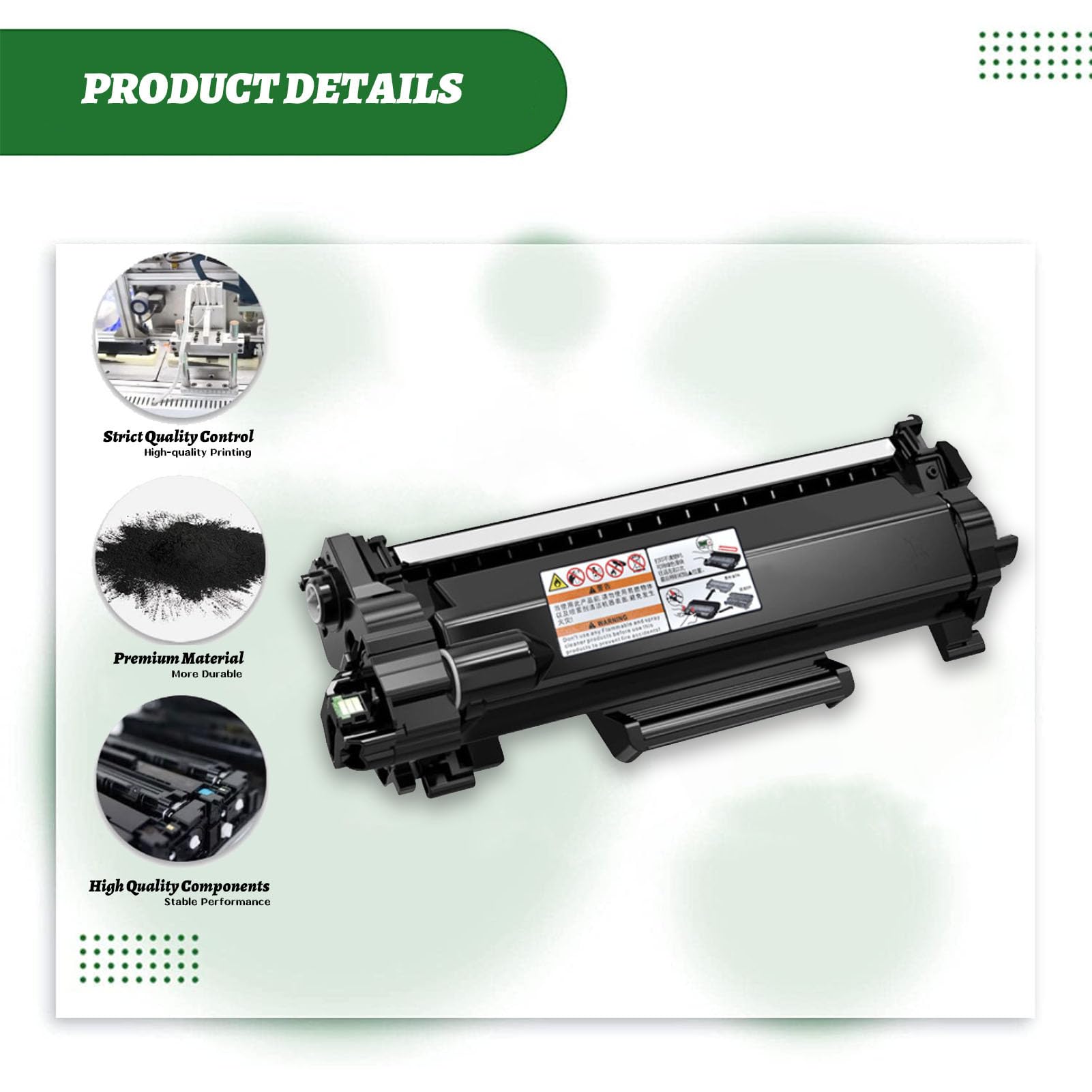 PuCio TN-2510XL TN2510XL Cartuccia di Toner Ad Alta capacità Compatibile per Brother MFC-L2800DW MFC-L2827DWXL MFC-L2860DWE 1 Pack