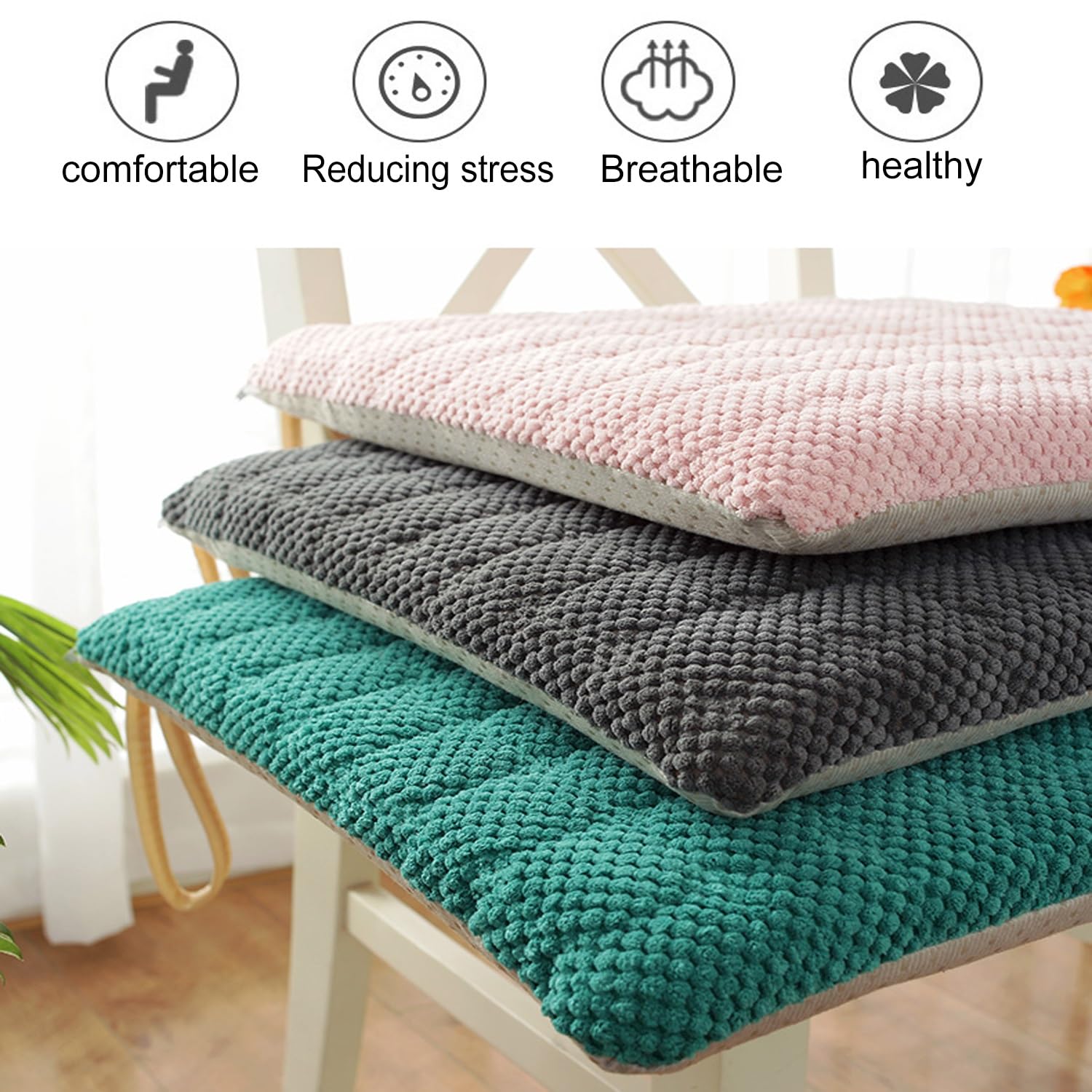 Vierkante kruk kussens Memory Foam zitting kussens 30x30
