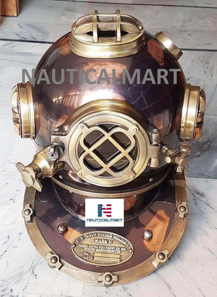 Wearable Marine US Navy Deep Sea Divers Diving Helmet Antique Finish Decorative Nautical Replica Gift by NauticalMart