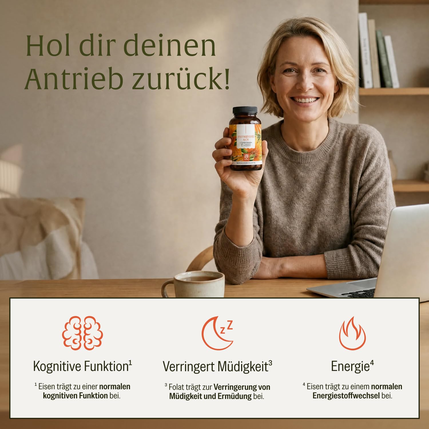 NATURTREU® Motivationskick - 500mg L-Tryptophan Kapseln | kombiniert mit L-Tyrosin & L-Phenylalanin - Vorteilsbundle 5er Paket - Vegan und in Deutschland produziert - Bausteinkomplex