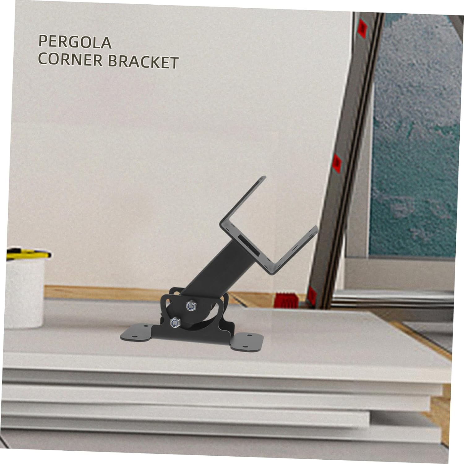 Heavy Duty Pergola Support Bracket Set for Riser Beam Corner Bracket Reinforcement for Patio