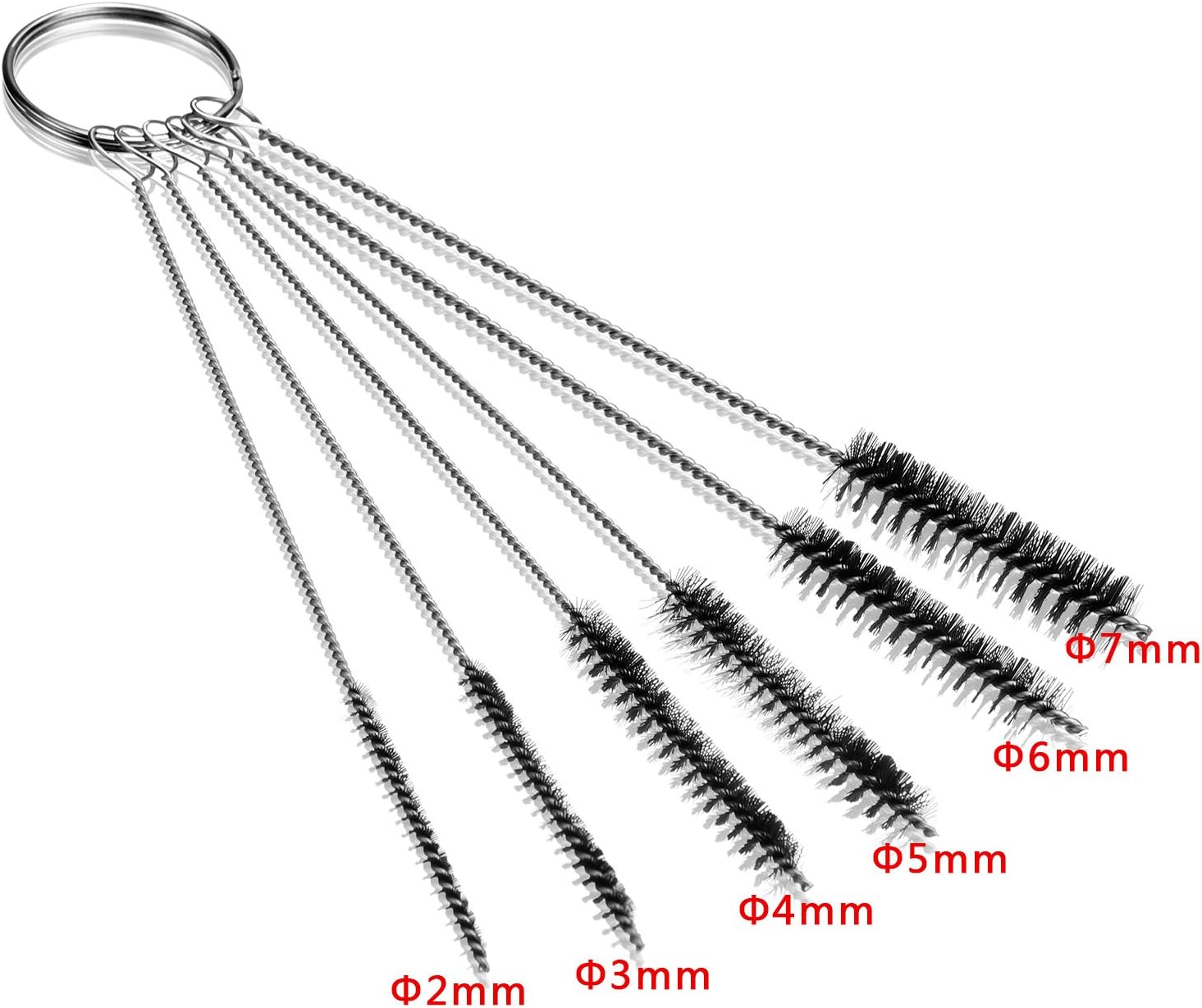 Frienda 32 Piece Carburetor Cleaning Kit Carburetor Cleaner Tool Brushes Including 12 Nylon Tube Brush and 20 Cleaning Needles for Welder Carb Chainsaw Spray Guns Torch Tips Firing Hole Stove Burner