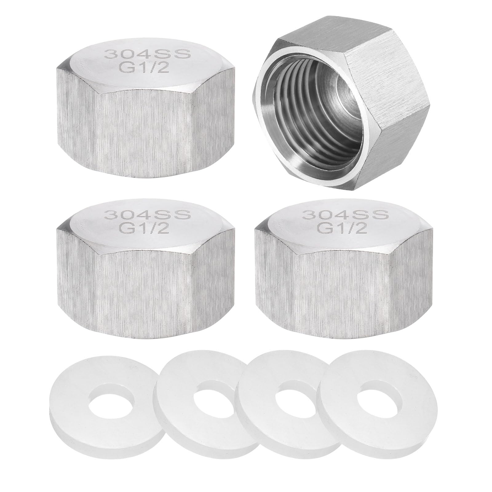 Embout hexagonal G1/2" uxcell étanche avec rondelle pour raccord de tuyau