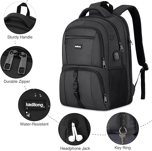 Miniatura 4 de Mochila para computadora portátil para hombres y mujeres, bolsa de computadora para la escuela universitaria, bolsa de computadora de regalo para