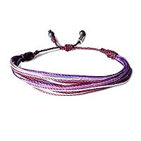 Vista 180 de Colorful Bracelet for Men and Women with Hematite Stones: Handmade Designer Adjustable Multistrand String Knotted Macrame Friendship Bracelet