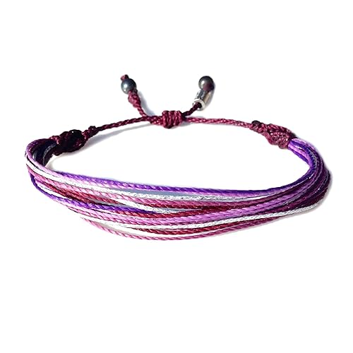 Miniatura 180 de Colorful Bracelet for Men and Women with Hematite Stones: Handmade Designer Adjustable Multistrand String Knotted Macrame Friendship Bracelet
