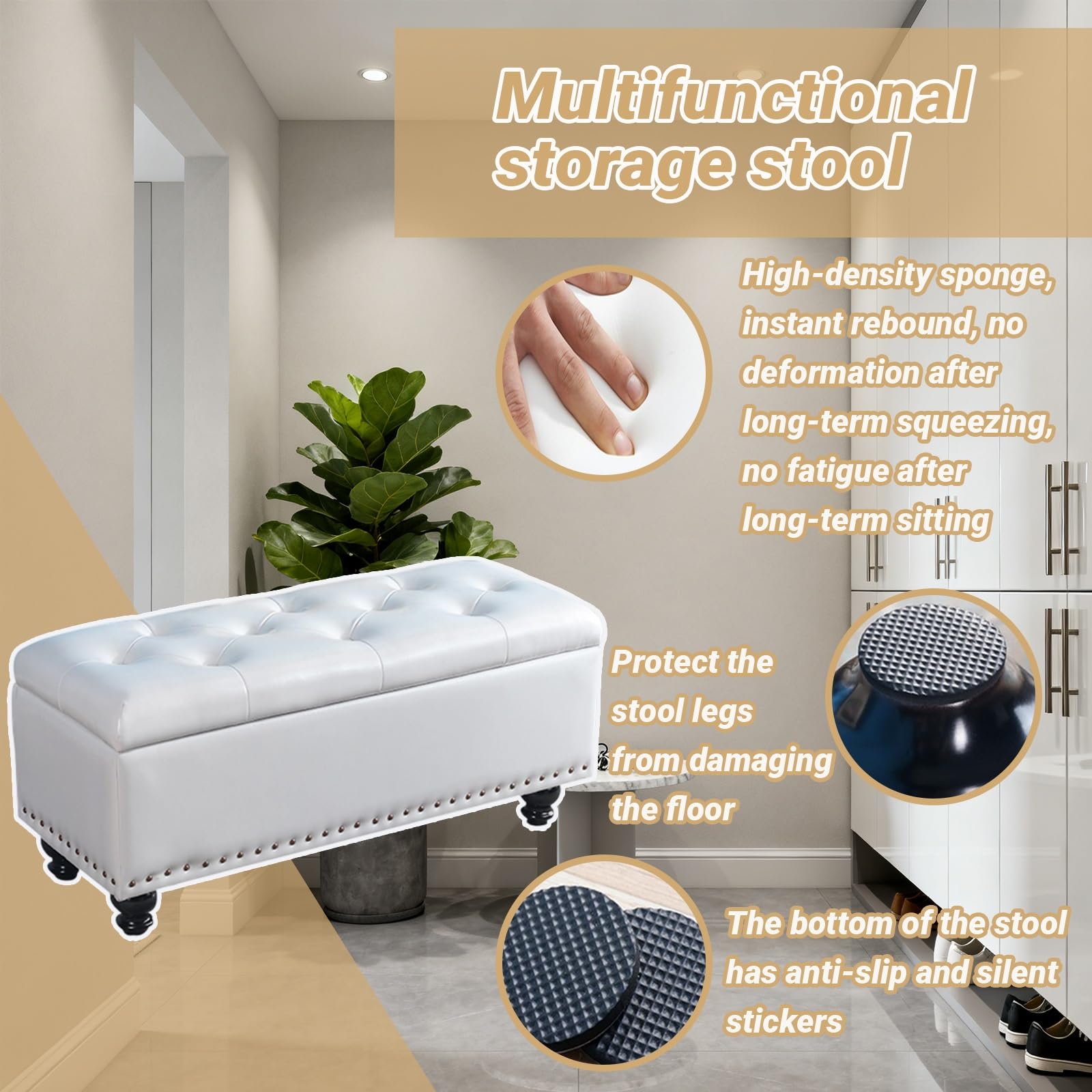 Ławka do przechowywania w stylu vintage z półką na buty do przedpokoju, sypialni, mudroom, stylowy funkcjonalny organizer na buty, koce i wystrój domu