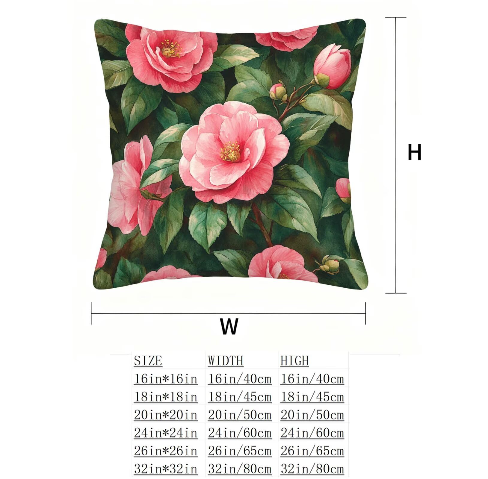 Verde Federe Cuscini Divan 60x60 Rosa Federe Cuscino Letto Super Morbido Copricuscino Letto Set di 4 Cuscini Divano Decorazioni Autunnali Copricuscini Arredamento Casa Sedia Soggiorno Giardino E - 905