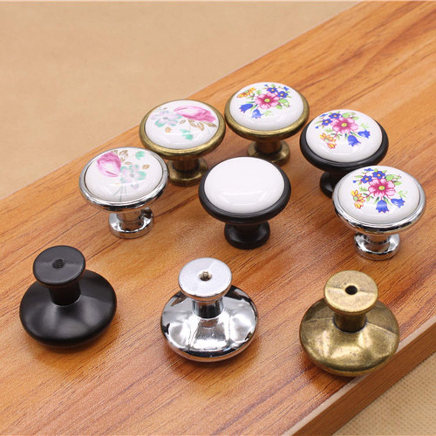 10PCS 32mm Maniglie per cassetti per mobili per bambini per bambini Manopole per cassetti per mobili in ceramica a forma di fungo decorativo Maniglie per cassetti Maniglie per armadi creativi Maniglie