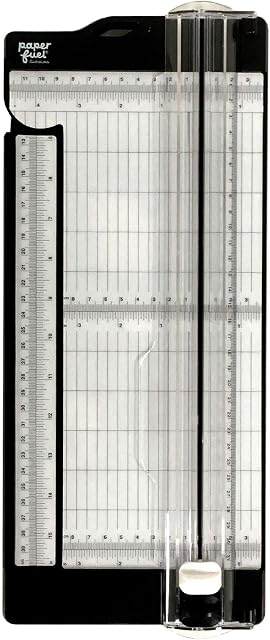 Paperfuel Paper Trimmer Board 6", Cuts and Scores Straight Sharp Lines, for Scrapbooking, Cardmaking and Other Crafts, Black/White, 6"