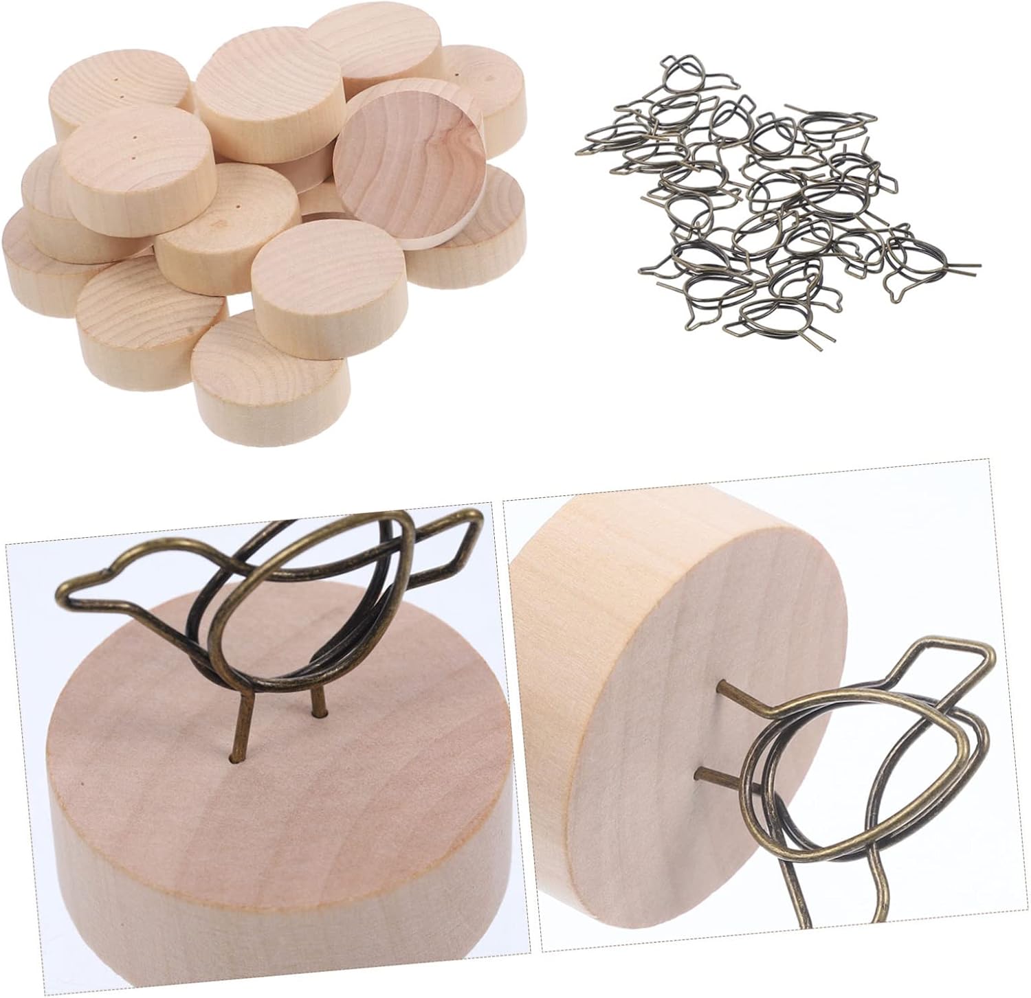 20pcs Rustic Table Number Holders Vintage Card Clips for Weddings Parties and Home Decor Decorative Photo Stands for Notes and Menus Cute Bird Design