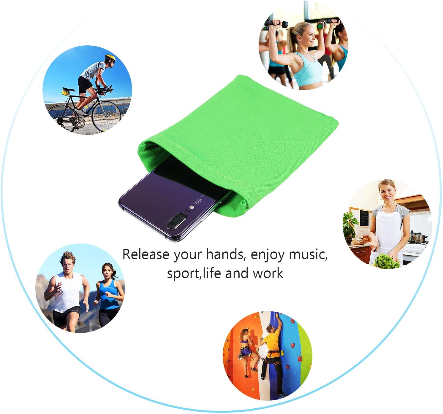 8 Pieces Arm Strap Wristband Holder Running Phone Arm Holder Phone Armband Wristband Phone Running Arm Raglan Sleeve Pouch Sport Mobile Holder Fits up to 6 Inch Phone, 8 Colors : Cell Phones & Accessories