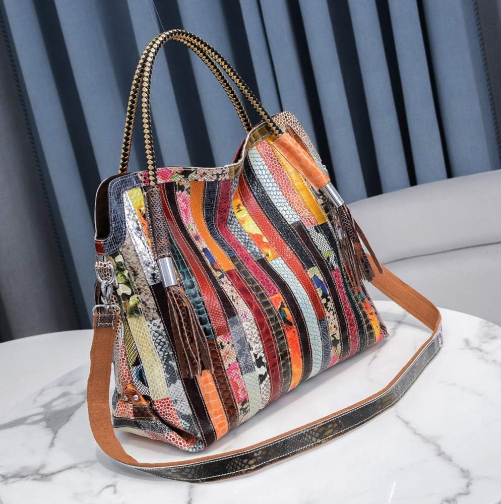 Eysee Handbag Women Leather Shoulder Bag - Handbag Genuine Leather large 2020 New (Multicolor 1)