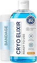HEALTH LAB Cryo Fluid Ready to Use 500 ml XXL + Bandage Therapy Set, Deep Cooling for Muscles, Knees, Calves, Thighs, Wrist Injuries, Pain, Swelling - Easy & Fast