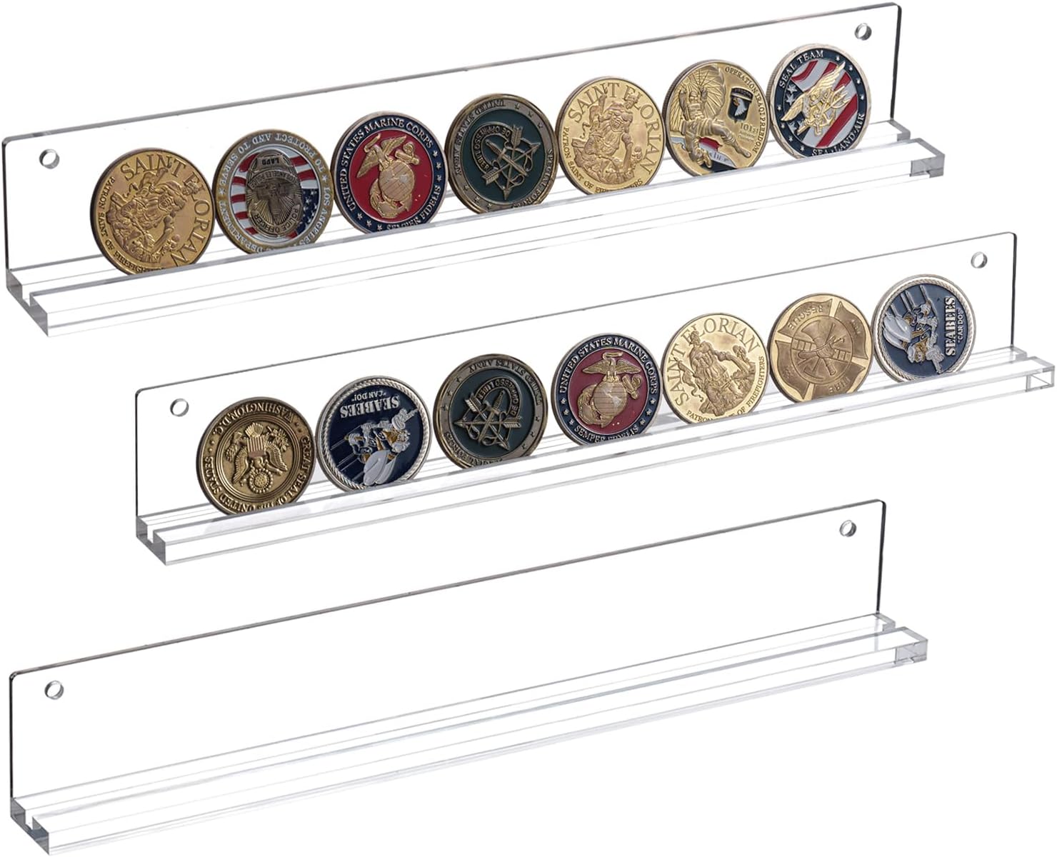 Amazon.com: MyGift Wall Mounted Premium Clear Acrylic Challenge Coin ...