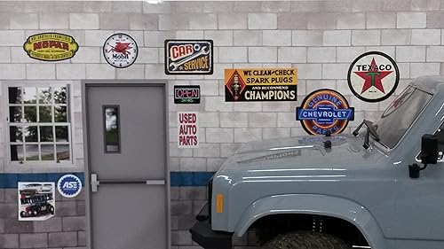 Miniatura 2 de 110 RC Rock Crawler - Calcomanías de letrero de garaje a escala de 43 piezas - Diorama de accesorios a escala 110
