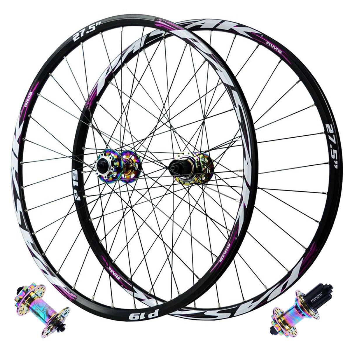 Zestaw kół rowerowych MTB 26/27,5/29 cala o wysokiej wytrzymałości stop aluminium hamulec tarczowy uszczelnione łożysko piasta czarna obręcz rowerowa do kasety 7-12 prędkości