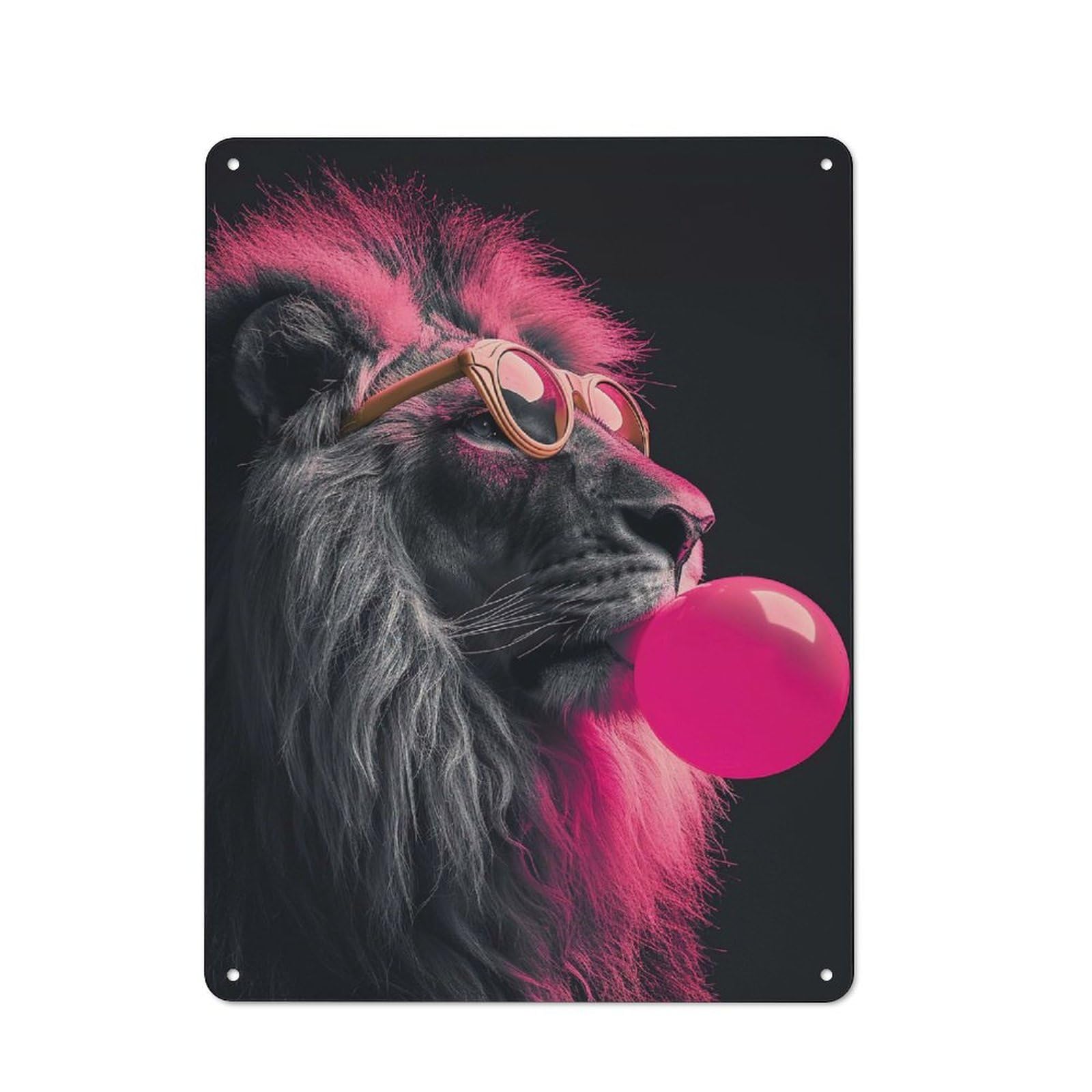 Junmoney Lion Funny Animals Retro Metal Sign 40X30cm Featuring For Bar Or Restaurant, For Bar Decor Enthusiasts