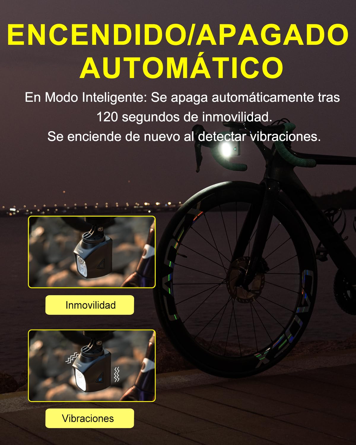 TOWILD DL1700 Luz Delantera para Bicicleta con Mando a Distancia, 1700 Lumen Luces para Bicicleta con Doble Fuente de Luz Alta y Baja, 4000mAh Faro Recargable para Bicicleta Tamaño Compacto