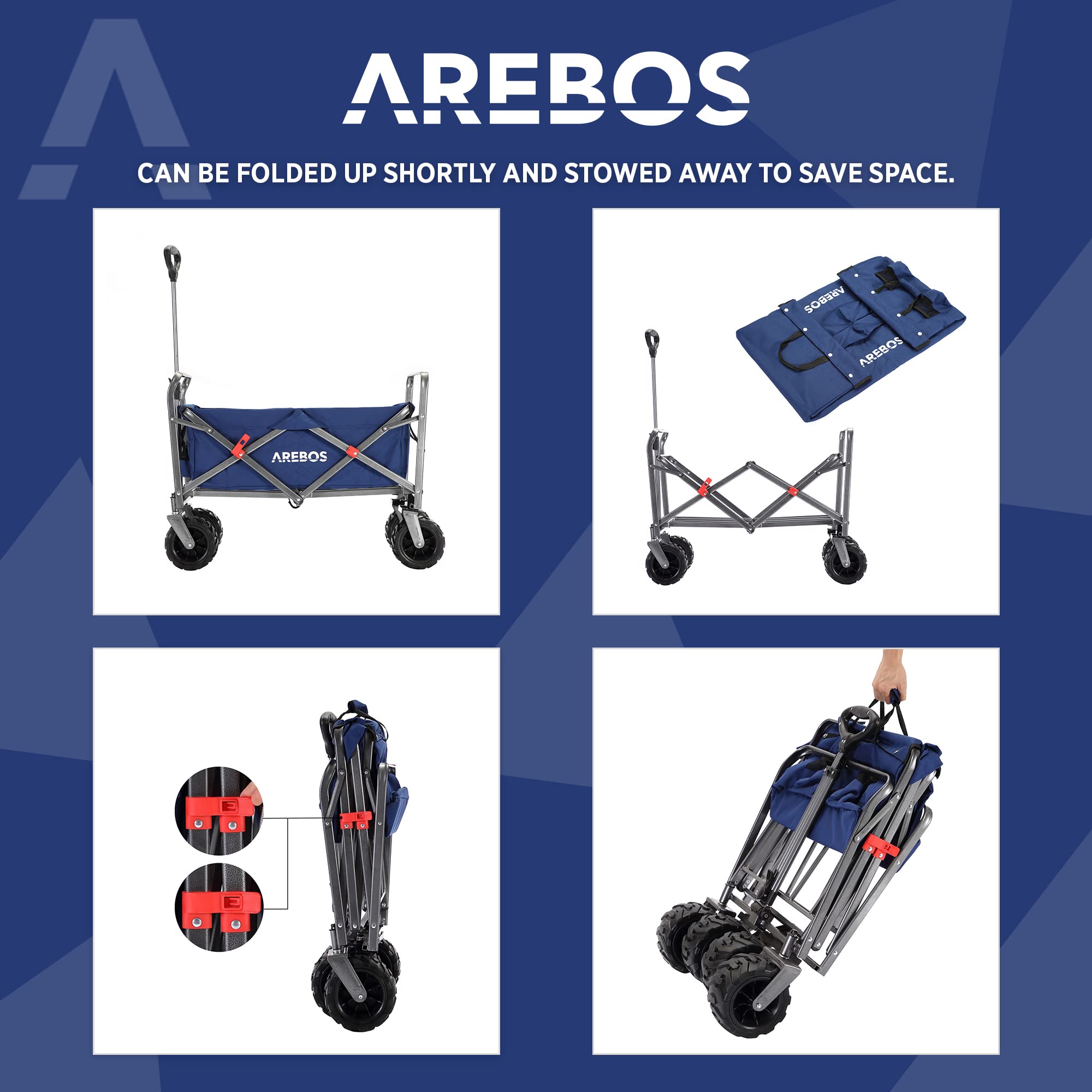 Arebos Foldable Handcart | Hand Truck | Folding Cart | | WhichOne - View #8