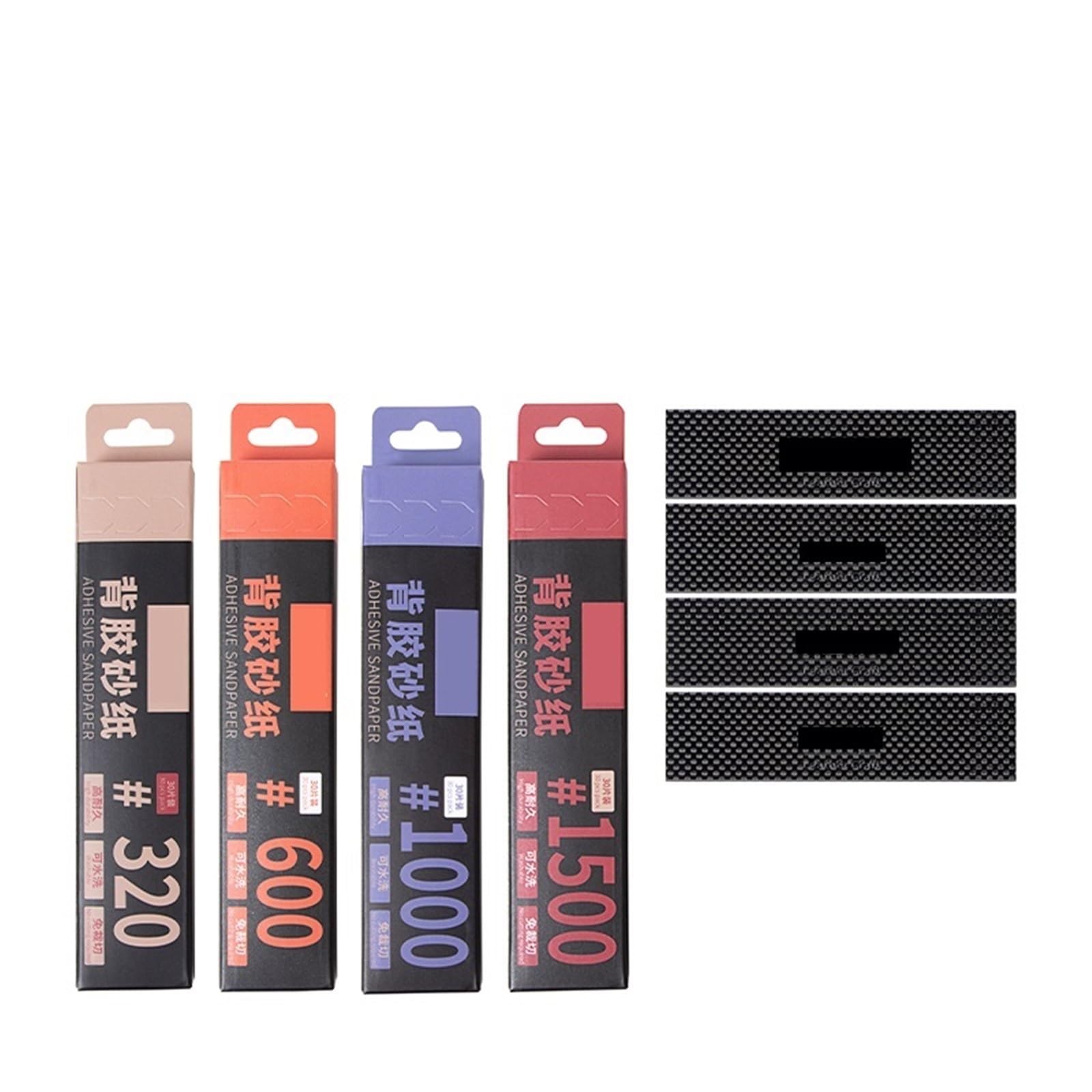 Hojas de papel de lija for pulir con tablero de fibra de carbono, papel de lija autoadhesivo y adhesivo for cuero, madera, Metal y plástico