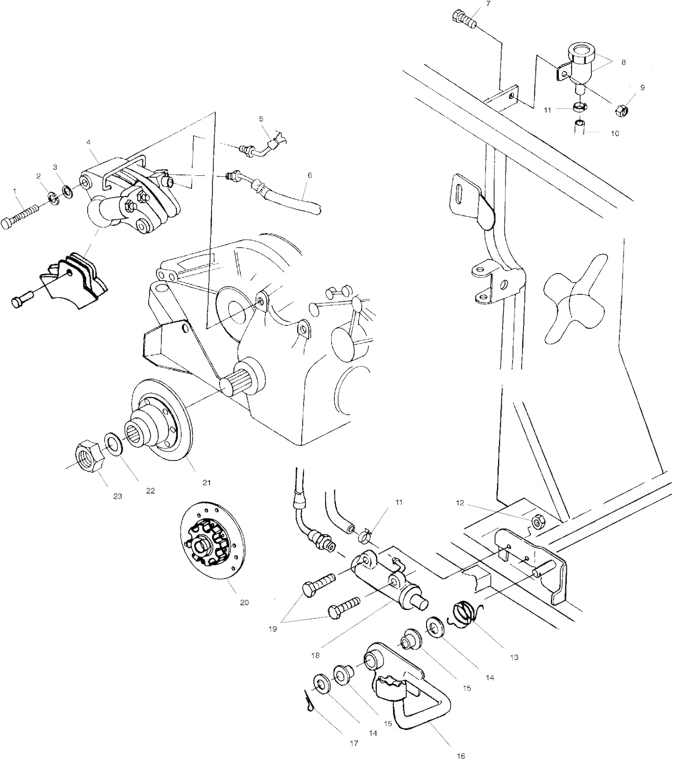 Polaris Genuine 1998-2002 Sportsman 335 400 500 Brake Caliper Assembly 1910553