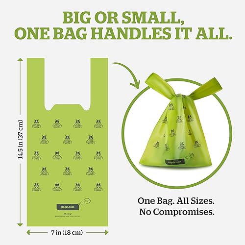 Miniatura 4 de Pogi's Bolsas para excremento con asas de ajuste fácil Bolsas para residuos de perro a prueba de fugas