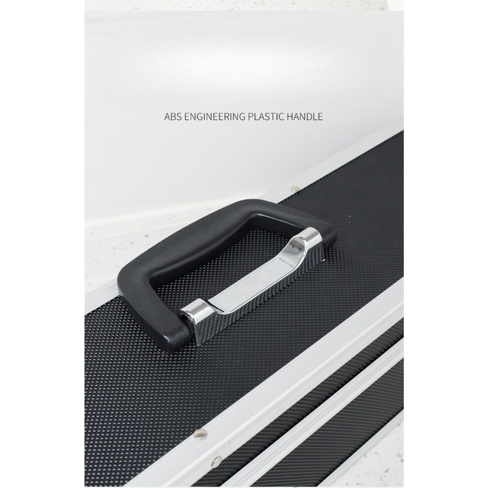 Estuche para cuchillos de chef con cerradura con asa e inserciones de espuma, caja de almacenamiento multiusos para cuchillos de cocina, 19.69 x 4.72 x 4.72 pulgadas