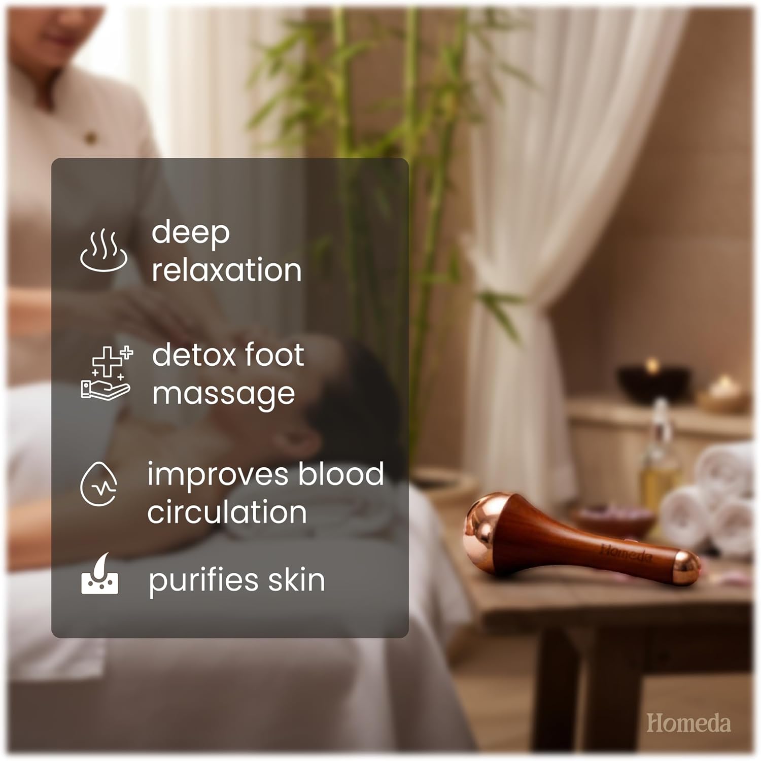 Kansa Wand Ayurveda Foot Massager - Indian Skincare Tool - SWA Kansa Wand for Feet & Face Relazation and Detox - Ayurveda Gifts (Double Bowl) - Image 7