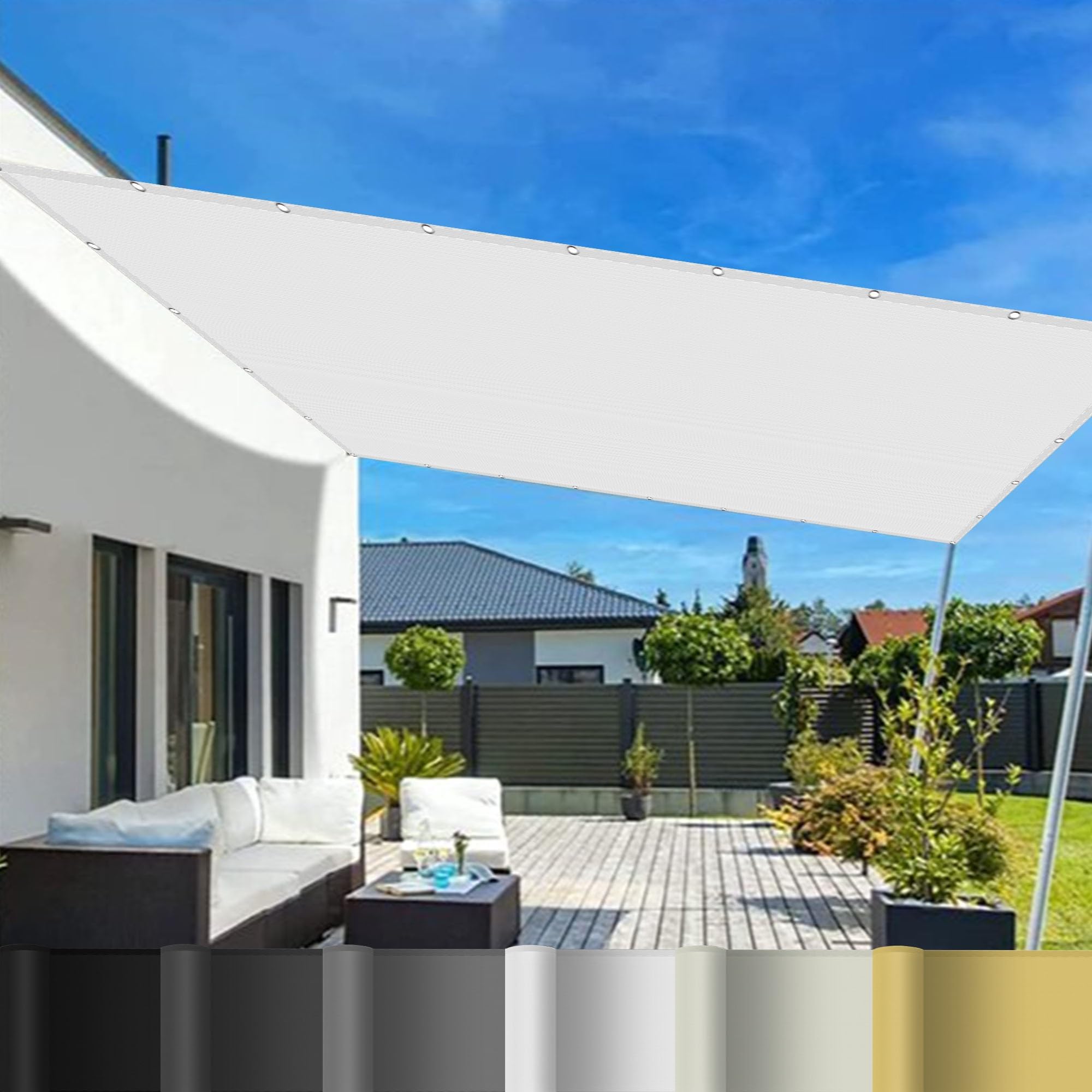 Toile de tonnelle de rechange et filet d'ombrage pour fraîcheur de terrasse