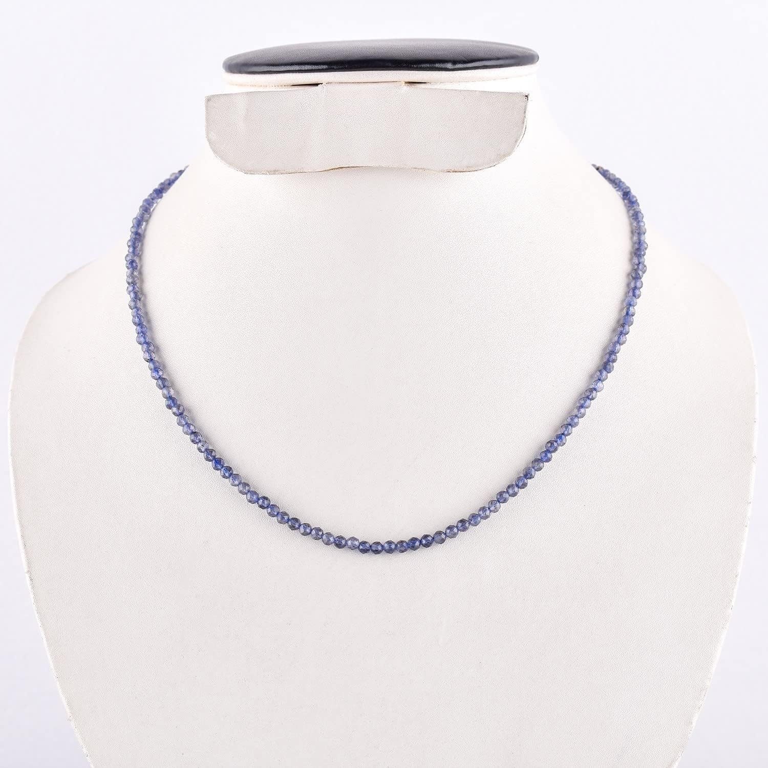 Natural Gemstone Micro Beads Choker Necklace for Women, Healing Chakra Energy Crystals, Birthstone Jewelry, Silver Plated Chain 18 inch Birthday Gift for Her - Image 4