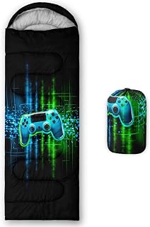 Kids Sleeping Bag for Boys Girls,Cute Puppy Print-Lightweight Warm Portable Outdoor Indoor-Waterproof Cold Weather Resistant Sleeping Bag for Camping Hiking