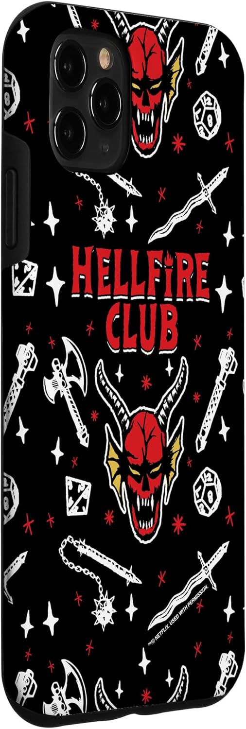 Stranger Things Hellfire Club Pattern Case for iPhone 11 Pro Max
