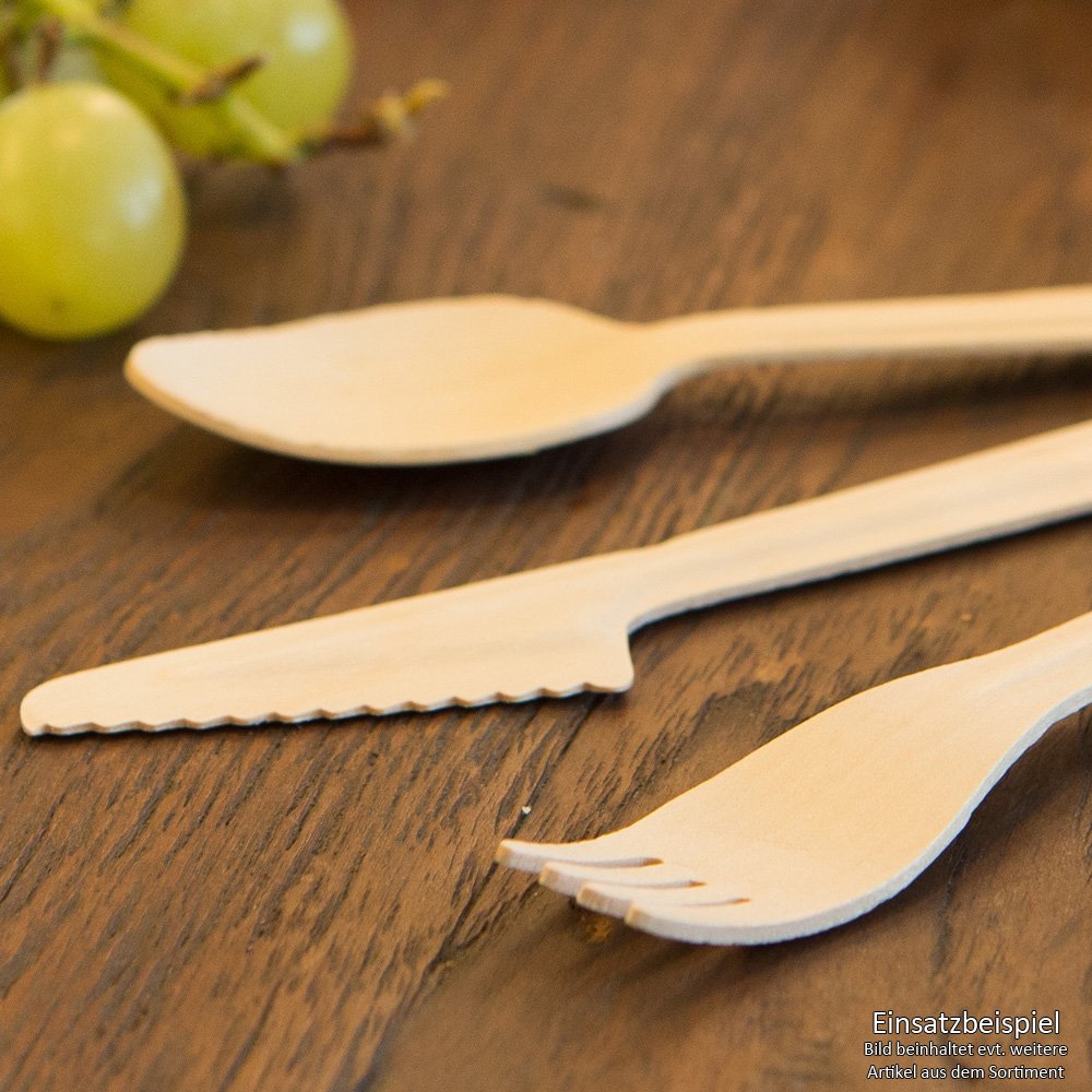 BIOZOYG Legno monouso | Coltello di legno posate monouso bio set da tavola monouso legno posate usa e getta coltello di legno set tavola monouso posate coltello lubrificante