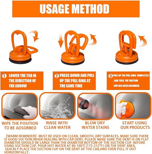 Miniatura 6 de Extractor de abolladuras, extractor de abolladuras de coche, potente kit de eliminación de abolladuras, herramienta de eliminación de abolladuras,