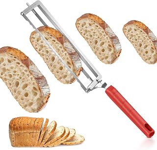 Upgraded Adjustable Bread Knife for Homemade Bread,Stainless Bread Slicer