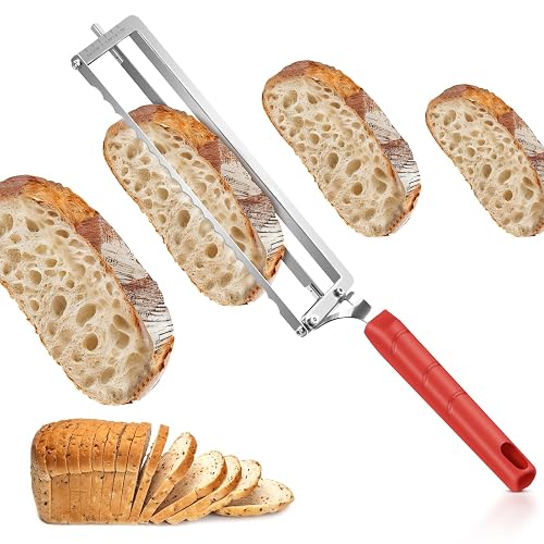 Upgraded Adjustable Bread Knife for Homemade Bread,Stainless Bread Slicer |