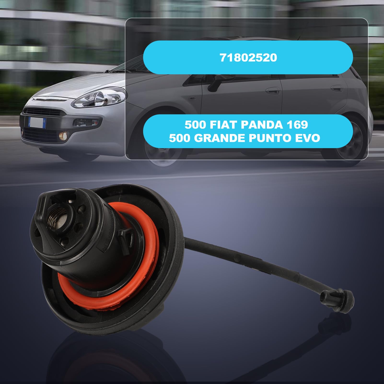 Tapones de depósito de combustible con cerradura con 2 llaves para Punto EVO ducato PANDA 500 Grande 147 MITO Ypsilon 71802520