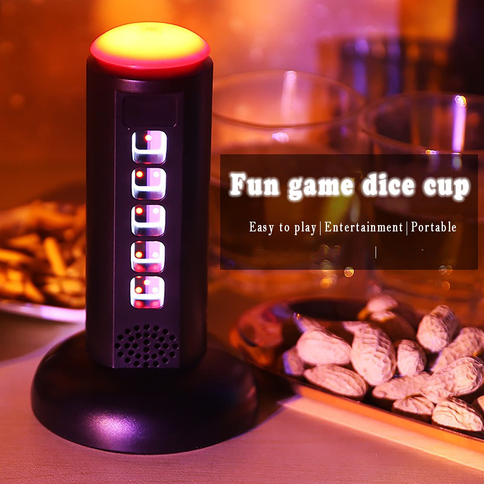 Dadi Elettrici, Tazza con Setaccio con Display a LED Elettrico, Giocattoli Creativi per Giochi di società, I Numeri Possono Essere Cambiati Stringendo La Mano, Adatti per Bar per Feste