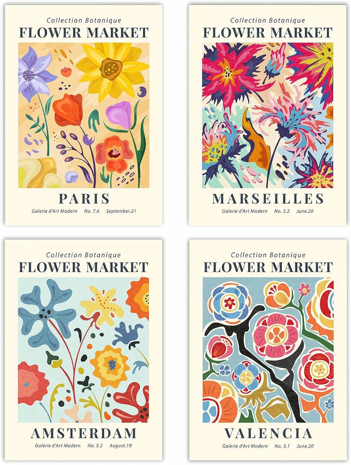 Canssape 16PCS Cottagecore Wall Art Posters for Room Aesthetic | Gallery Wall Art Posters and Prints for Wall Decor | Retro Matisse Classic Art Prints Wall Decor (Unframed)