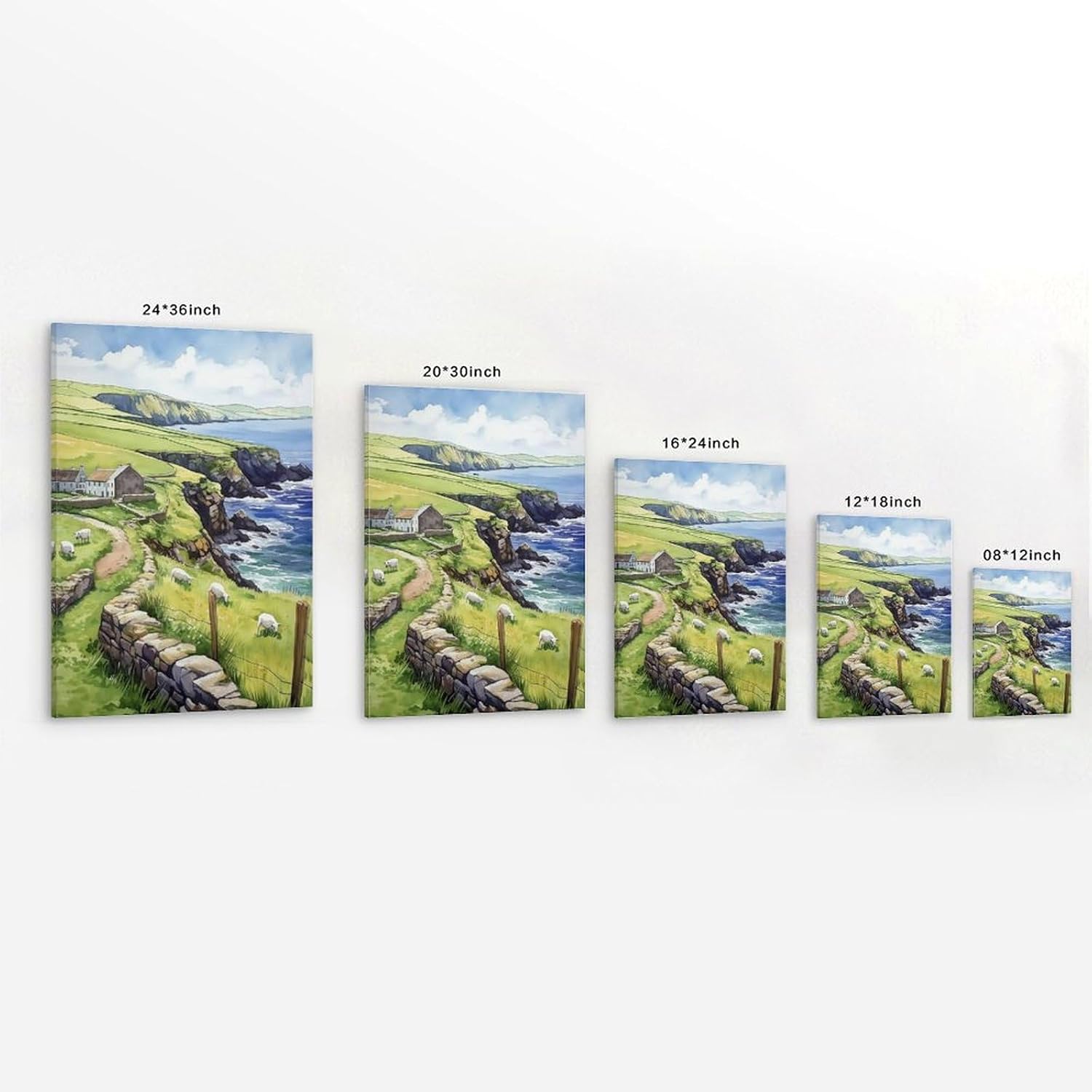 Dingle Peninsula Travel Print Ireland Wall Decor Dingle 08x12inch Frame-style image 2