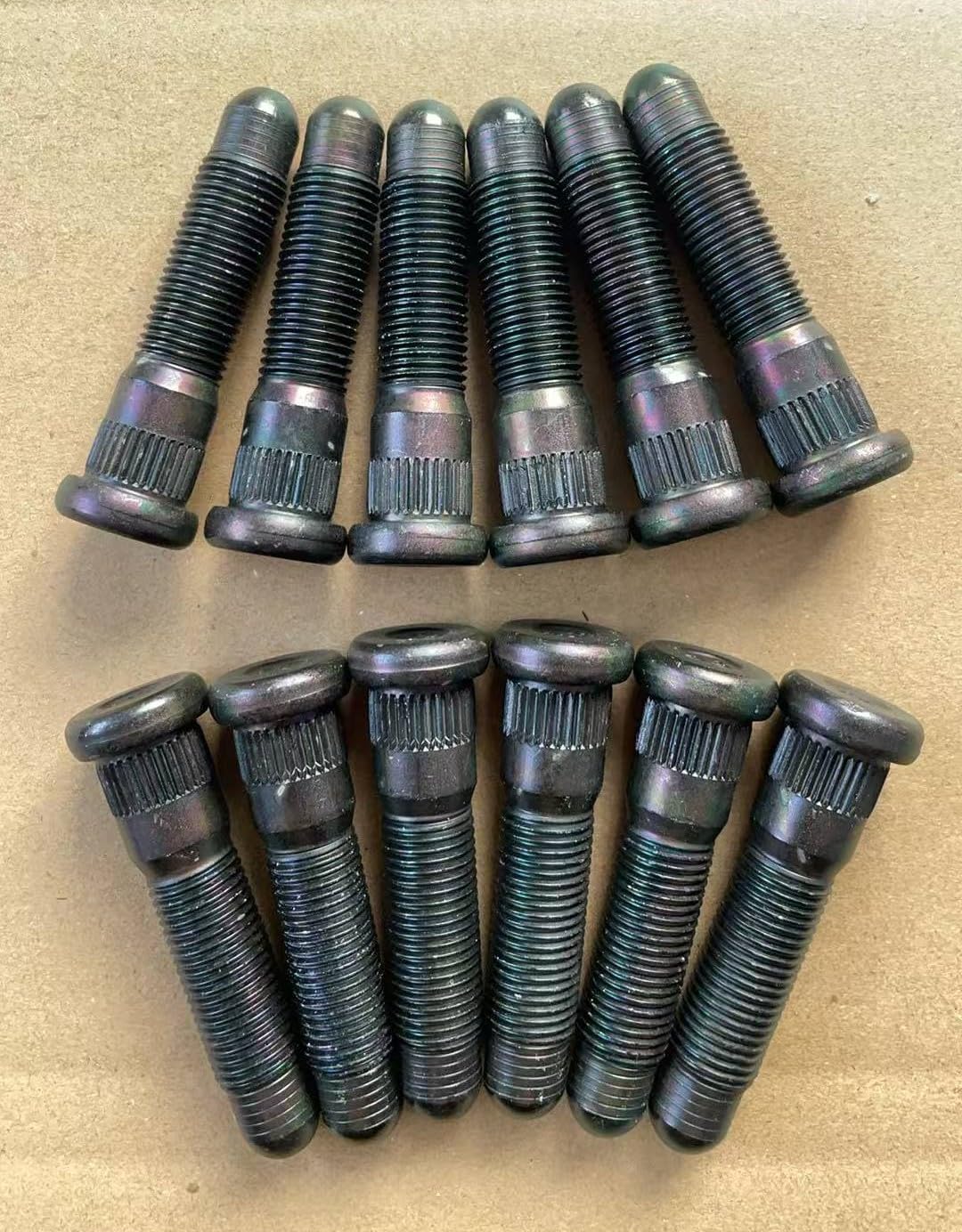 12PCS M14x1.50 Serrated Front Wheel Studs 610-674 Replacement for 2021-2025 Cadillac Escalade, Fits for 19-25 Chevrolet Silverado 1500 Colorado Suburban Tahoe, GMC Sierra Yukon Canyon