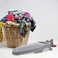 Vista 8 de Housoutil Lavabo de plástico antideslizante tabla de lavado antideslizante para lavar a mano, tabla de lavar a mano herramienta de ropa para ropa